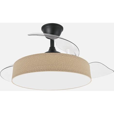 Ventilateur Boga 72 W Noir/beige 108d 3asp 7200 lm 3000/4000/6000 K Télécommande + Mémo + Tempo (1/2)