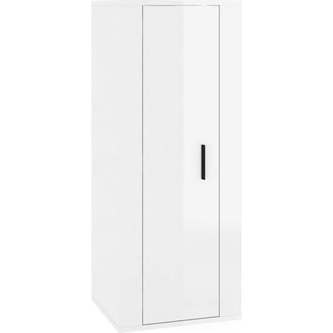 Mobile TV multimediale scaffale per televisione televisione buffet sala da pranzo soggiorno camera da letto a parete lucido 40 x 34,5 x 100 cm bianco 020028087