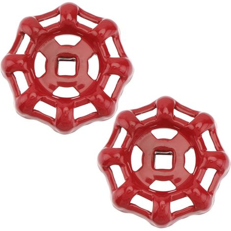 2 pièces Poignée de Robinet Extérieur Rouge Fonte (1/5)