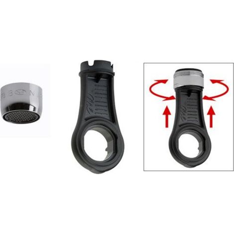 Set completo con 1 aeratore f22 anticalcare ad alta tecnologia e 1 chiave di pulizia settimanale