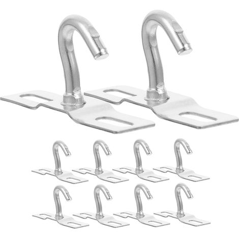 10 pièces Lot de Crochets Plafond Métal avec Plaque de Fixation Support pour Suspension Luminaire et Accroche Murale Polyvalente Facile à Installer pour Suspensions Plantes et (1/5)