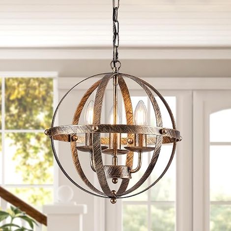 Industrial pendant light globe farm lighting chandelier vintage (1/5)