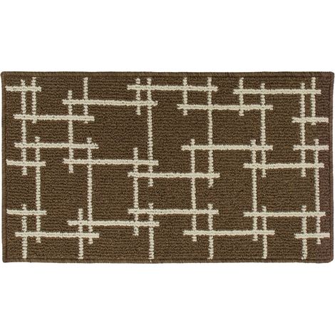 Vector Machine Washable Latex Backed Doormat, 40x70cm, Brown (1/4)