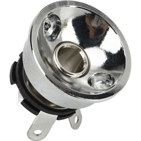 Douille de Jack Guitare en Métal Argenté - Connecteur Durable pour Câbles d'Entrée/Sortie (1/5)