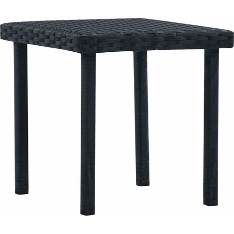 48561  Garden Tea Table Black 40x40x40 cm Poly Rattan vidaXL (1/4)