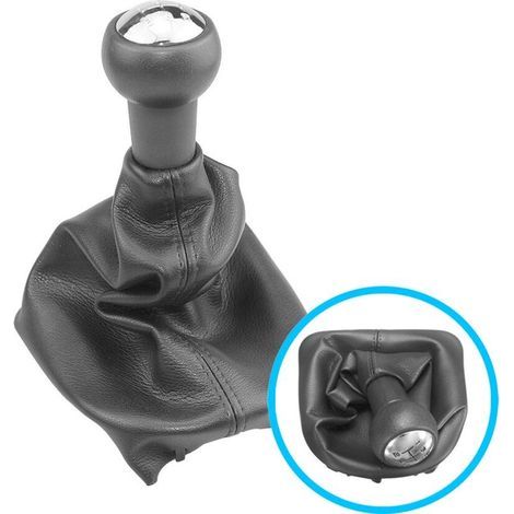Pommeau de vitesse pour Peugeot 307 207 406 – Remplacement levier vitesses automatique 5 vitesses – Caoutchouc et cuir synthétique (1/5)