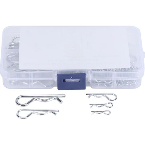 100 Pièces Goupilles R pour Tracteur avec Boîte de Rangement en Plastique - Kit d'Assortiment d'Attaches (1/5)