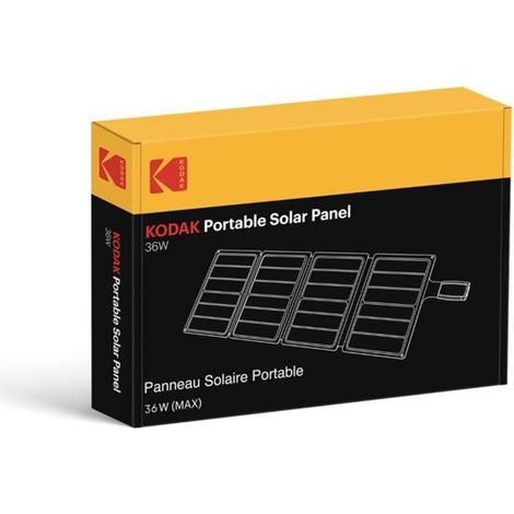 Station d’énergie portable - KODAK - Pocket Power 170W - Panneau solaire 36W - 25000mAh - USB-A & USB-C