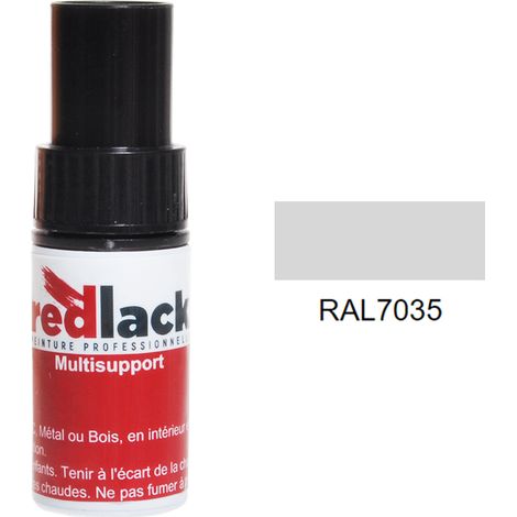 Flacon de retouche 9 ml – RAL 7035 – Gris clair – Mat – multisupport – Redlack