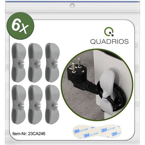 Quadrios 23CA246 Supporto per cavi autoadesivo 23CA246 Grigio 6 pz. (1/5)