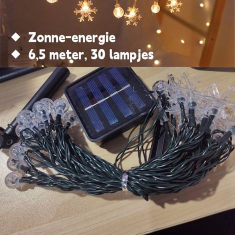Guirlande lumineuse solaire de jardin, guirlande de Noël extérieure, 6,5 m, 30 LED, éclairage solaire de jardin, guirlande de Noël (1/4)