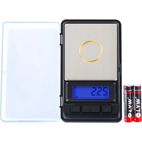 Balance de Precision 500g/0.01g, Mini Balance de Poche Balance de Cuisine, 5 Unités/Fonction de Tare, Petite Balance pour Bijoux, Or, Matières Médicinales, Ingrédients (1/3)