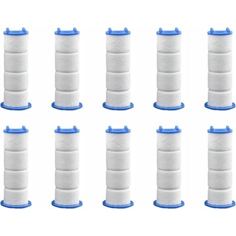 Paquete de 40 filtros de repuesto para cabezal de ducha, 60 mm Juego de ducha de mano de alta presión, para agua dura (1/5)