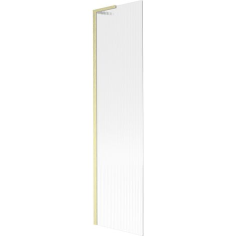 Paroi de baignoire Mexen Next L 1-volet 50 x 150 cm, rainures, or brossé - 895-050-000-03-09-55 (1/5)
