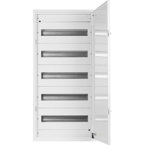 Doktorvolt Verteilerkasten Aufputz Sicherungskasten aus Metall 90 Module 5-reihig IP30 1505