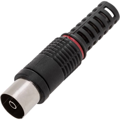 BeMatik - TV-femelle connecteur coaxial noir (1/5)
