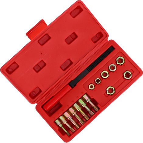 Kit de 15 tarauds métriques en acier au carbone pour le retaraudage et la réparation de filetages (1/5)