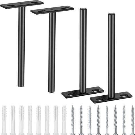 Invisible Floating Shelf Brackets, Hidden Shelf Bracket, Concealed Wooden Floating Shelf Bracket Wall Mount for Floating Shelf (12.5 x 6 cm) (1/5)