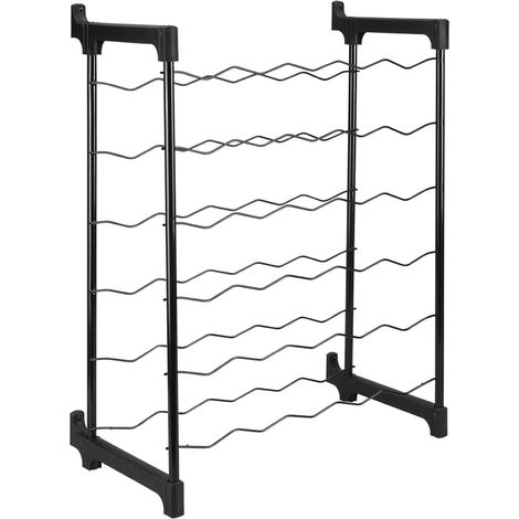 Metaltec Chianti Portabottiglie per 30 bottiglie di vino, rivestimento in Epotherm, black, metallo (1/4)