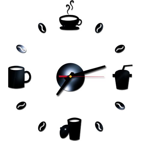 Reloj mural DIY sin marco, autocollant silencieux de 40 cm de diámetro, diseño moderno, para salón, cocina, escritorio, habitación, decoración, cadeau (1/5)