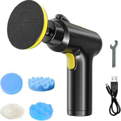 Cordless car polisher with a 6000 mAh battery for removing scratches, polishing and waxing. (1/5)