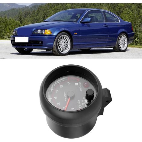 Schwarzer 3,75"-Sport-Drehzahlmesser 0-8000 U/min 12V Universal für Rennwagen