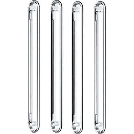 Clear Silicone Bumpers for Cabinet Door, Car Door, Drawer, Shower Door, Toilet Lid (4 Long)
