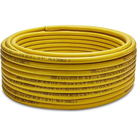 Tubo corrugato EUROGAS DN12 1/2" in acciaio - Rotolo da 10 metri A01-0001-00692