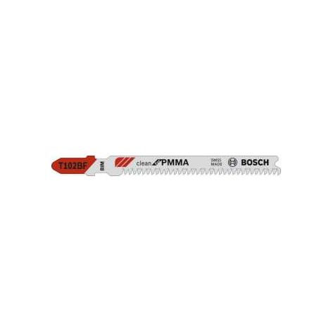 Bosch Stichsägeblatt BIM T 102 BF Clean for PMMA - 2609256C59 (1/5)