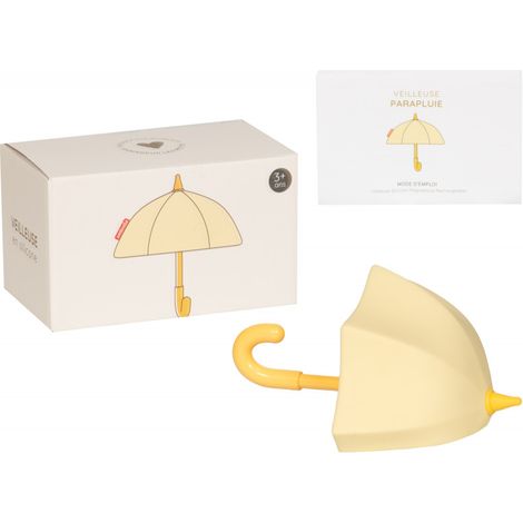 Amadeus - Veilleuse murale Parapluie magnétique jaune rechargeable
