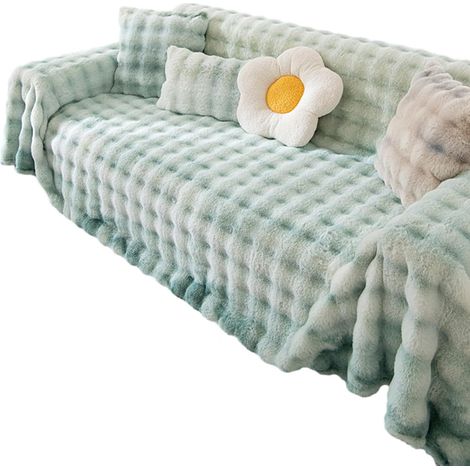 Housse de canapé en peluche épaisse pour animal de compagnie, serviette antidérapante pour canapé, couverture chaude d'hiver pour salon 180180cm