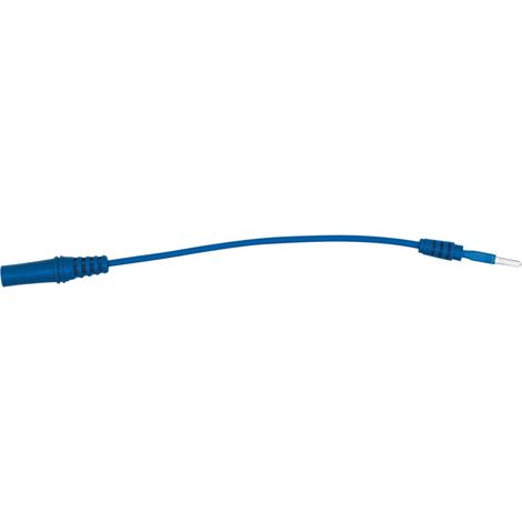 KS Tools 4,0 mm Eingangsbuchse auf 2,5 mm Prüfadapterstecker flach (blau) (1/2)