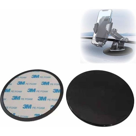 Set mit 2 extra starken 80-mm-Klebeplatten zur Montage an Saugnapfhalterungen im Auto, universelle Armaturenbretthalterung für GPS, Handyhalterung, Tablet usw. (1/5)