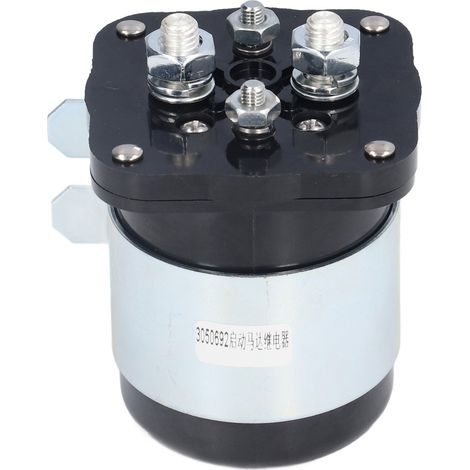 Relais de démarreur 200A DC 12V, interrupteur principal de puissance automobile en acier inoxydable ABS, pour commutation électronique véhicule. (1/5)