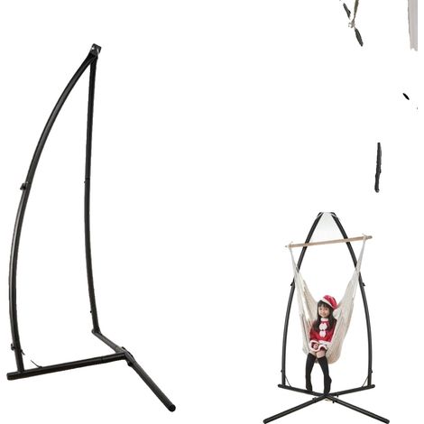 Cadre de Chaise Suspendue, Charge Maximale 110 kg, Hauteur Réglable, Design de Base Croisée, Réglage par Chaîne en Acier, Convient à la Plupart des Chaises Suspendues (1/5)