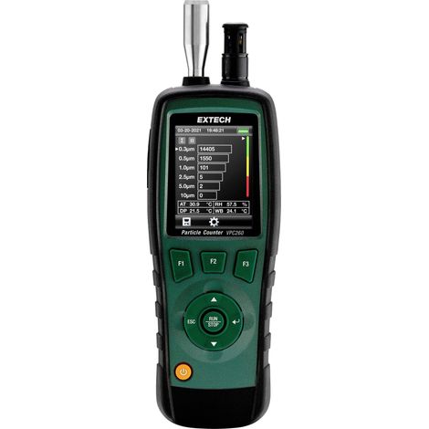 Compteur de particules Extech VPC260 température, humidité de l'air V668643 (1/2)