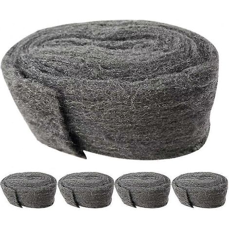 Lot de 5 pièces de laine d'acier pour barrière anti-rongeurs, bouche-trou pour souris. (1/2)