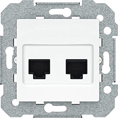 Doppia presa RJ45 bianca BJC Viva 23586-2 (1/4)