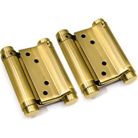 Charnière Double Action - 1 Pièce - Acier Inoxydable - Fermeture Automatique - Porte Saloon Café - 7,6cm (1/4)