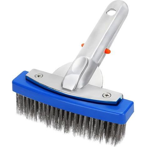 Brosse Piscine, 5 Pouces Balai Piscine, Brosse de Piscines en Acier Inoxydable, Piscine Nettoyage Brosse Robuste et Résistant pour Nettoyage de Piscines, Spa, Étang (1/5)