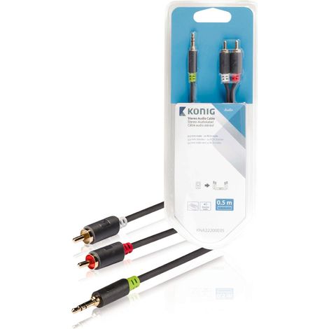 Cavo Stereo M 3,5 Mm - 2x Rca M 0,50m