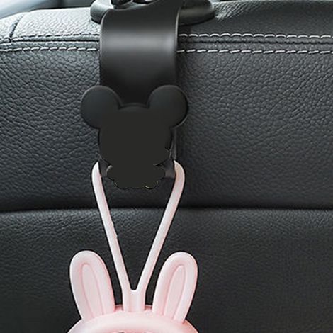 Lot de 3 crochets porte-manteaux pour appuie-tête de voiture, rangement organiseur mural mignon pour manteaux, parapluies, sacs, tablettes (1/5)