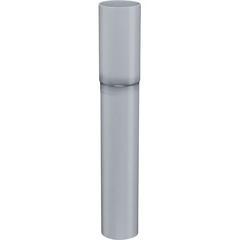 INEFA Fallrohr Verlängerung, PVC-U, Regenfallrohr Verlängerung, Dachrinnenzubehör, Made in Germany - 1 Stück, DN125 / 125mm Grau