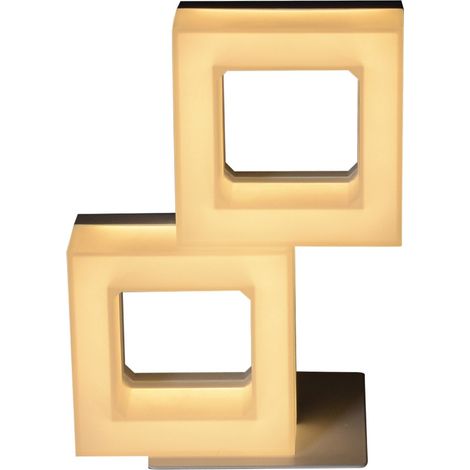 Naeve MOGGI Lampe de table LED intégrée Twin Square blanche 3000 K (1/5)