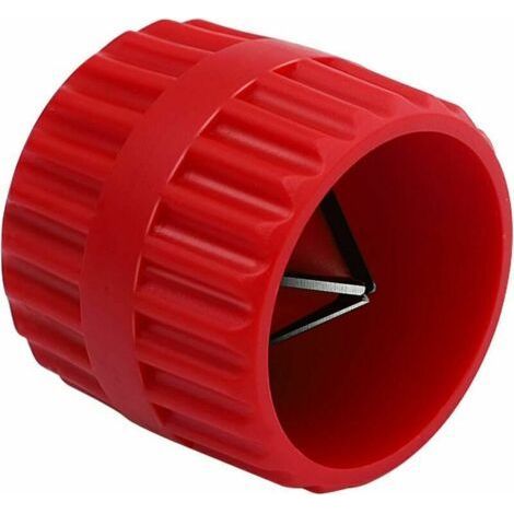 Ahlsen Ébavurage en cuivre, ébavurage multicouche universel, lame durable avec lame en acier trempé, 41 x 46,5 mm, rouge