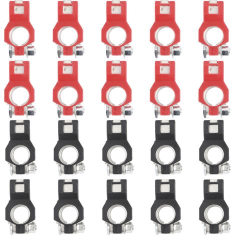 Connecteurs de bornes de batterie pour Nissan – Lot de 10 paires avec polarité +/–, en cuivre étamé, compatible montage original