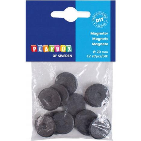 Runde Magnete für Bastelarbeiten, Ø 20 mm, 12 Stück (1/5)