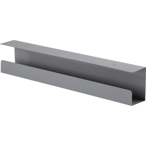 Goulotte passe-câbles horizontale de bureau, 60 cm, Gris (1/3)