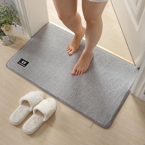 Tapis de bain absorbant à mousse à mémoire de forme, épais antidérapant, tapis d'entrée pour salle de bain, cuisine, couloir et vestibule (1/5)