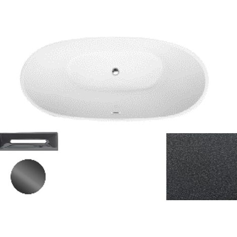Baignoire îlot graphite Glam avec bonde graphite Ayla 170x80 (1/2)